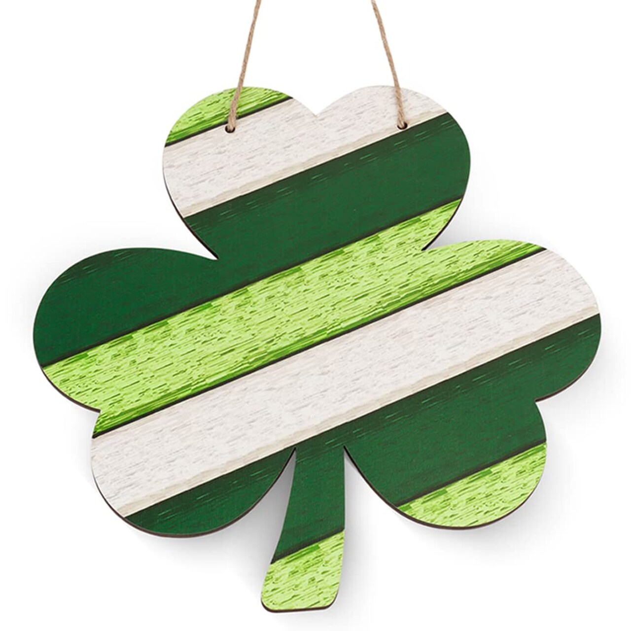 St Patricks Day Door Decorations, Shamrock Wooden Sign for Saint Patrick's Day Decor, Shamrock Hanging Decoration for Front Door and Wall
